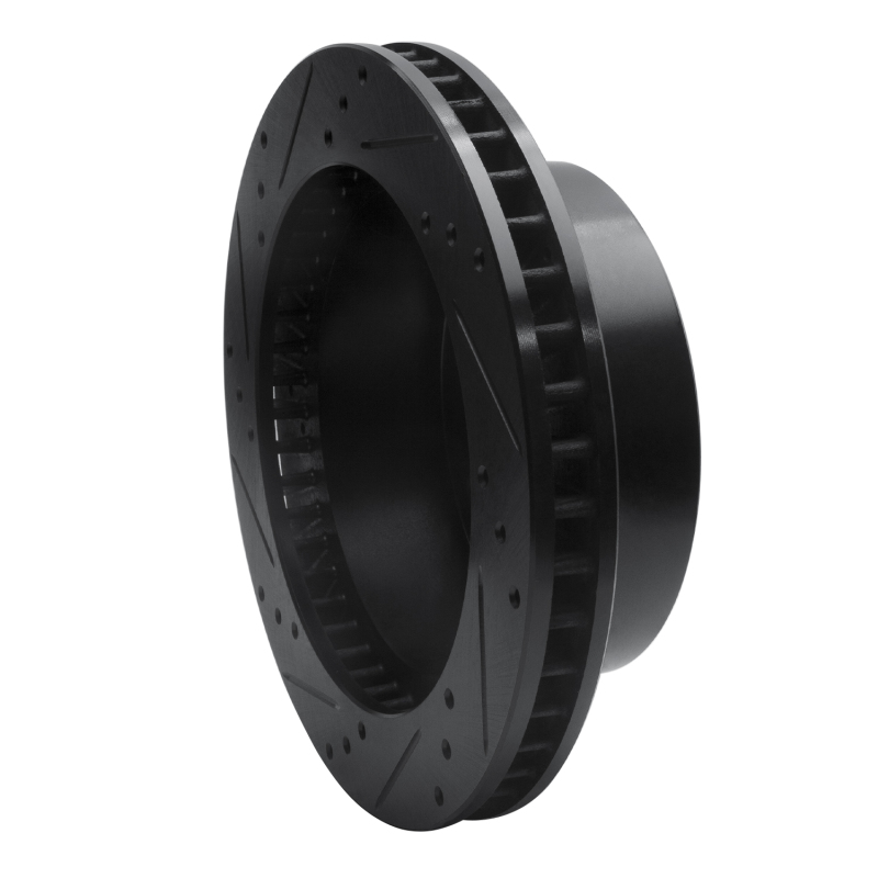 Dodge Ram 2500 Brake Rotor (1) - Front Right - R1 Concepts - Drilled & Slotted - Black - `00-`02